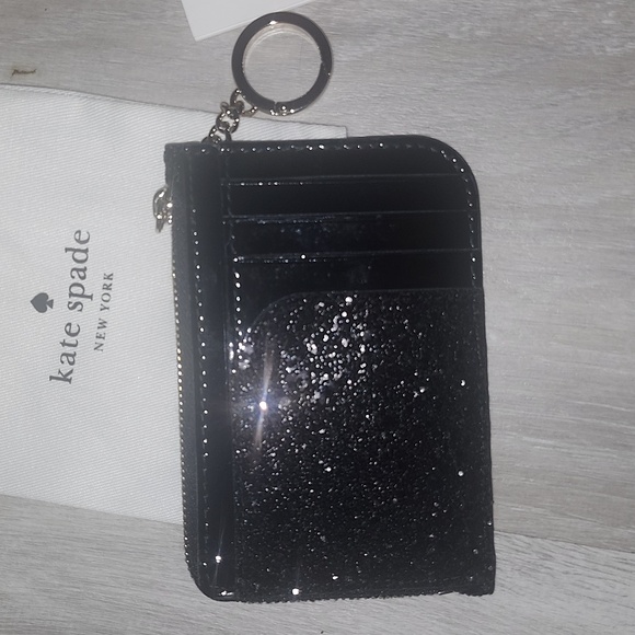 Kate Spade Joeley Black Glimmer Small Satchel and Cardholder - Picture 5 of 13